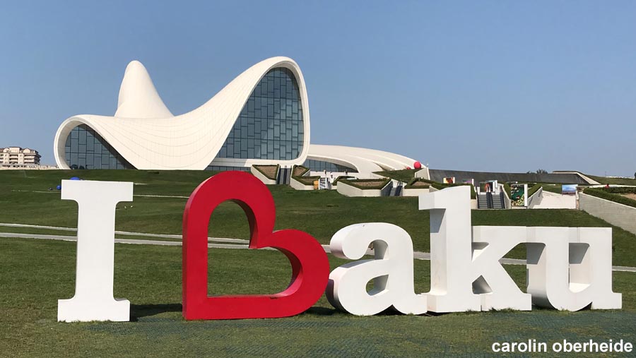 I love Baku sign